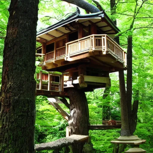 Image similar to a japanese tree house