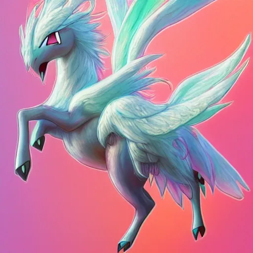 Prompt: a fluffy pegasus pokemon:: by Martine Johanna and Simon Stålenhag and Chie Yoshii and Casey Weldon and Guillermo del toro :: ornate, dynamic, particulate, pastel colors, intricate, elegant, highly detailed, centered, artstation, smooth, sharp focus, octane render, 3d