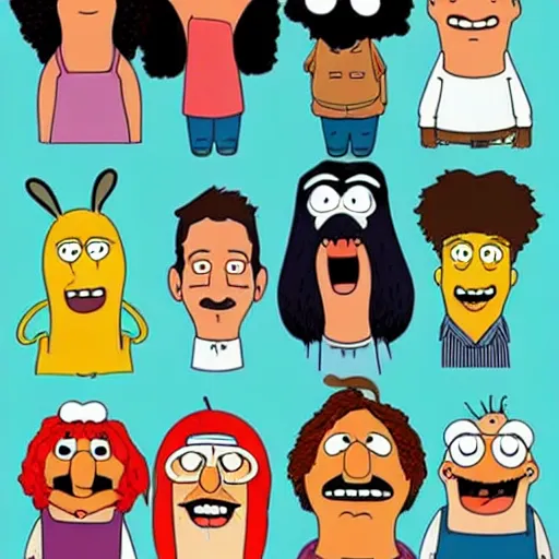 Image similar to The cast of Bob's Burgers as Muppets