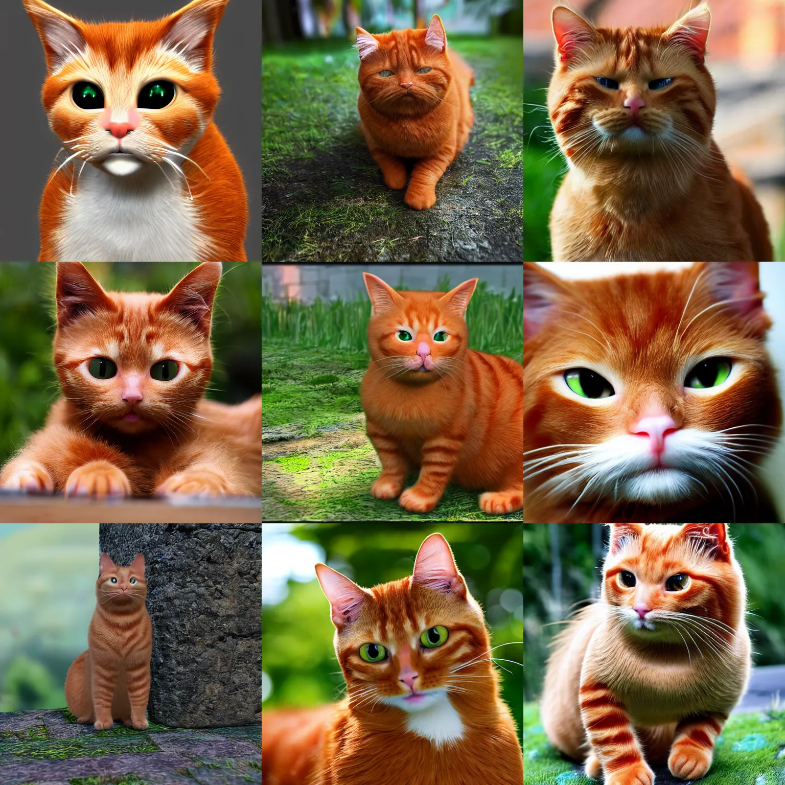 Prompt: unreal engine, ginger cat