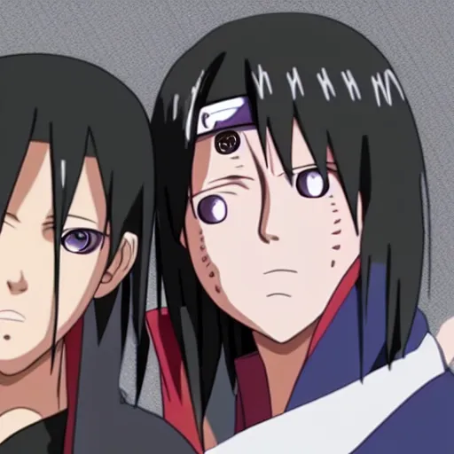 Prompt: itachi and sasuke from the anime naruto being happy, sharp, high detailed, 8 k