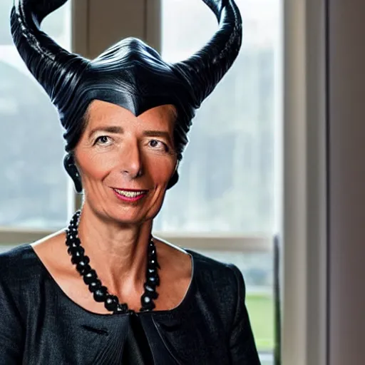 Image similar to Christine Lagarde as Maleficent