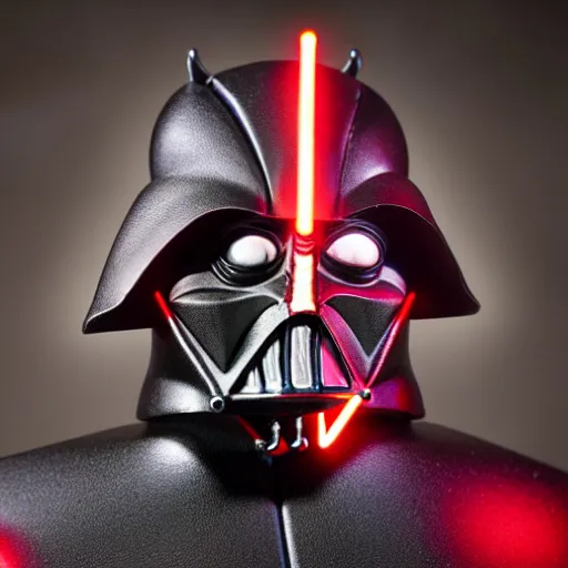 Prompt: studio portrait still of!!!!! zabrak darth - maul!!!!!! plush toy, muppet show, 8 k, studio lighting, key light,