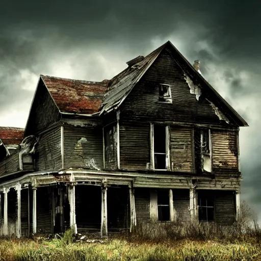 Image similar to abandoned house, cinematic, detailed, clean, realistic