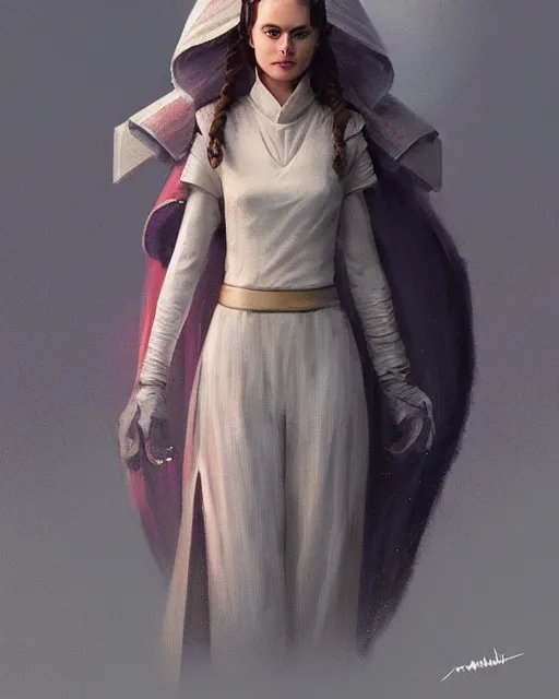 Image similar to Padme Amidala, full body, sharp details, sharp focus, elegant, highly detailed, illustration, by Jordan Grimmer and greg rutkowski and PiNe(パイネ) and 薯子Imoko and 香川悠作 and wlop and maya takamura, intricate, beautiful, Trending artstation, pixiv, digital Art