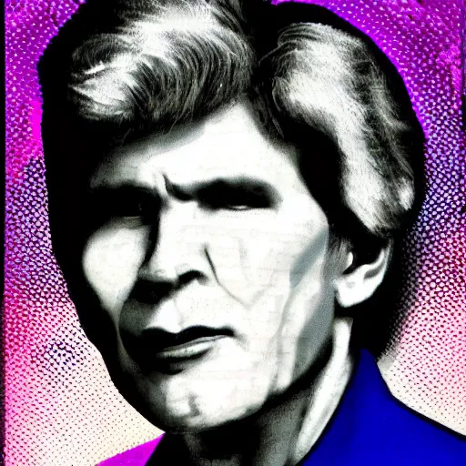 Image similar to handsome bogdanoff portrait, pop art, vivid