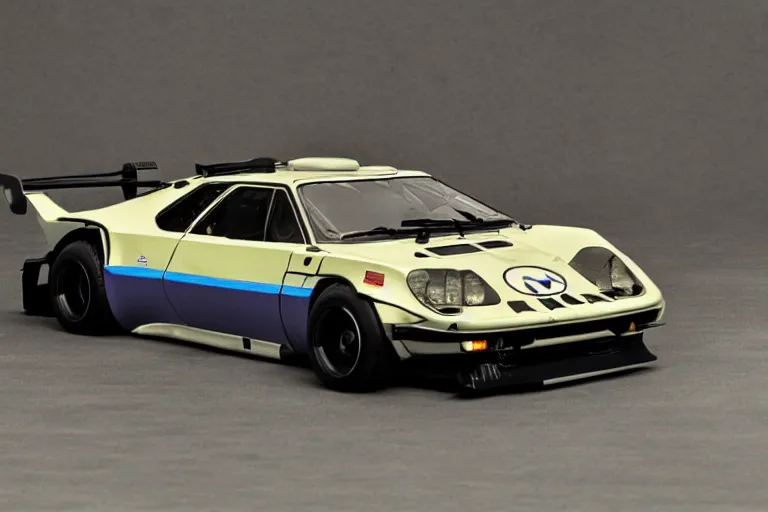 Image similar to 1975 Citroen DM BMW M1 Stratos, city in anime cyberpunk style by Hayao Miyazaki