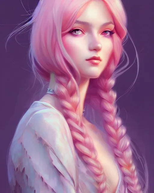 Prompt: soft pretty female long pastel color hair, wearing gorgeous clothing, digital character illustration, artstation trending female illustration, intricate, sharp focus, hyper detailed, digital painting, matte, character art by prywinko art, pyromallis rene maritte, masterpiece