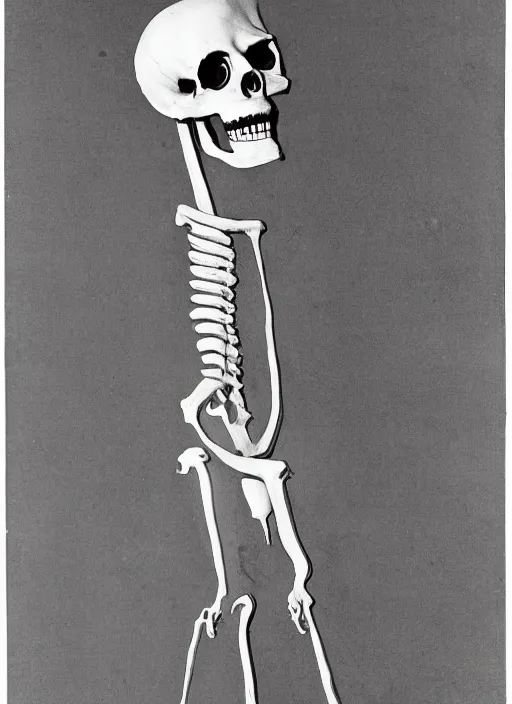 Image similar to A skeletally thin bodied man with long and thin hands and a chalk-white skull-like face with snake-like slits for nostrils, red eyes and cat-like slits for pupils