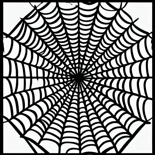 Image similar to one-line art grafic the sheep included a spider web, grey scale