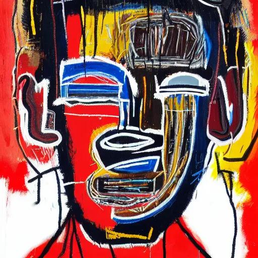 Image similar to A extremely highly detailed majestic hi-res beautiful immaculate head and shoulders painting of a strong black african man by Jean-Michel Basquiat, 8k, high textures, hyper sharp, insanely detailed and intricate, super detailed, 4k HDR high quality