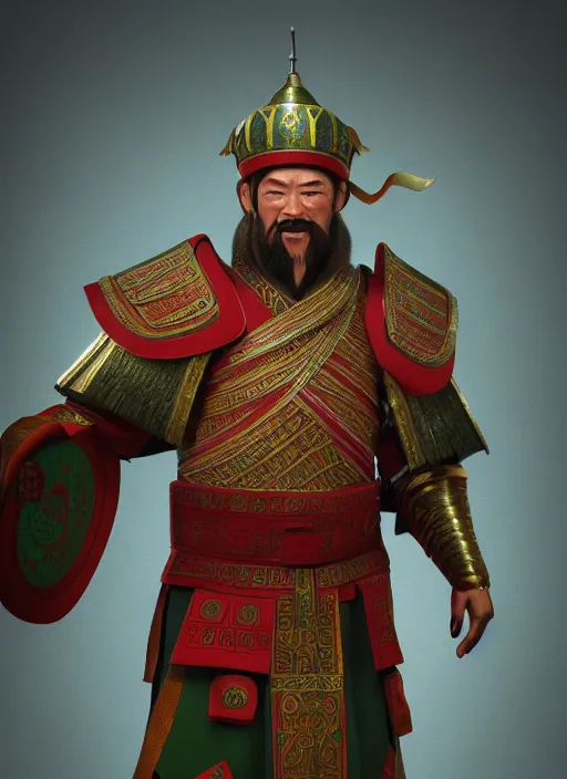 Prompt: genghis khan, digital art, octane render, greenscreen