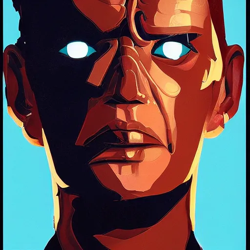 Prompt: face icon stylized minimalist the terminator 2 : judgement day, loftis, cory behance hd by jesper ejsing, by rhads, makoto shinkai and lois van baarle, ilya kuvshinov, rossdraws global illumination