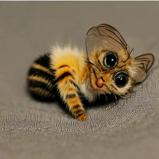 Image similar to photo of world's smallest cat the size of a honeybee