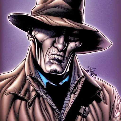 Image similar to Darkman, comic portrait by J Scott Campbell, intricate details