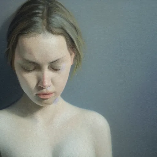 Image similar to what depression looks like, oil painting, pale colors, high detail, 8 k, wide angle, trending on artstation,