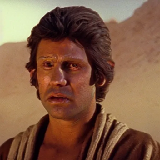 Image similar to a film still of abel ( from the bible ) in star wars 1 9 7 7, realistic, photorealistic