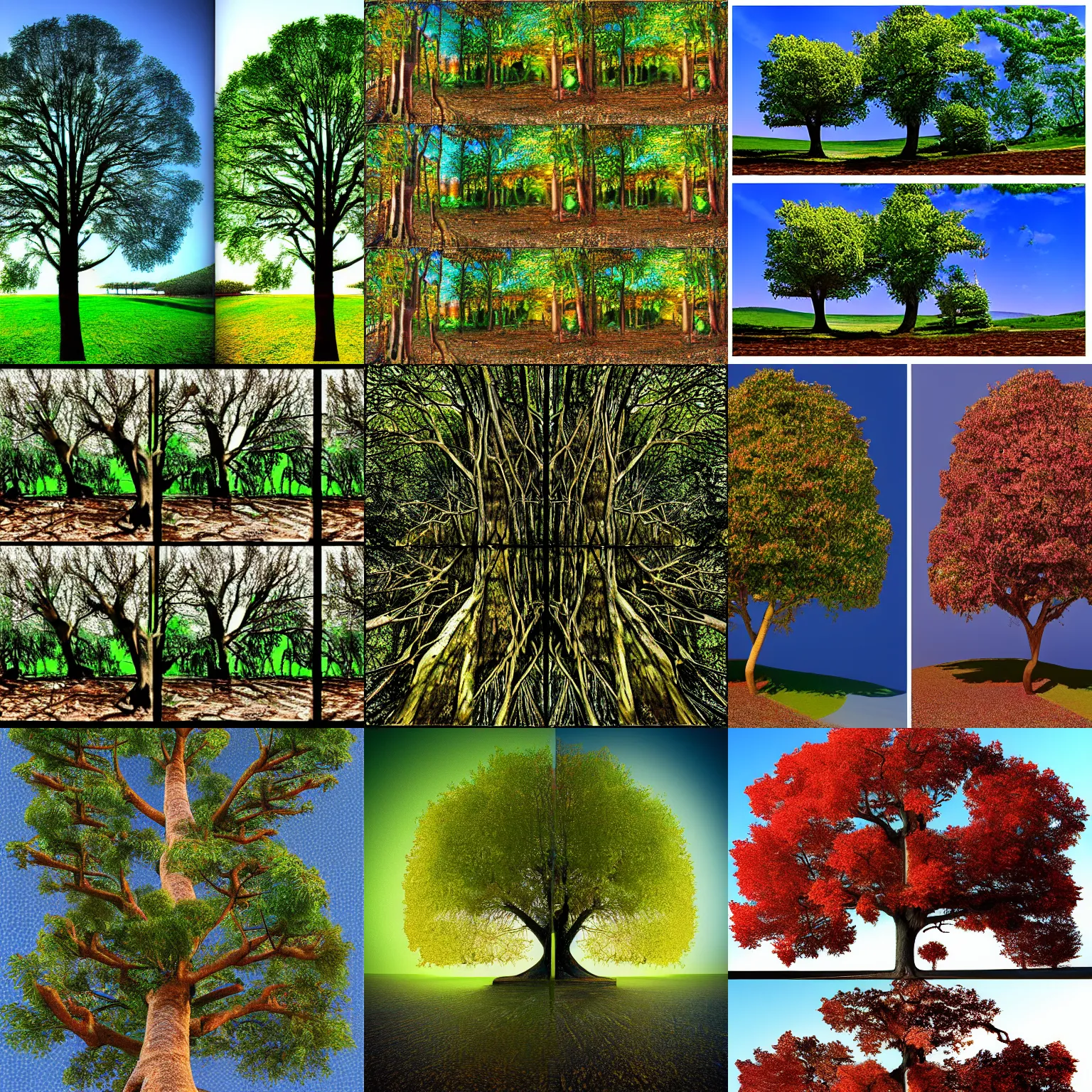 Prompt: 3d stereogram image of a tree