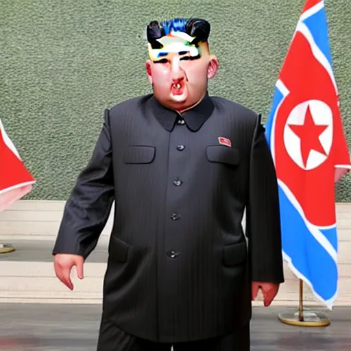 Prompt: kim jong - un as chad