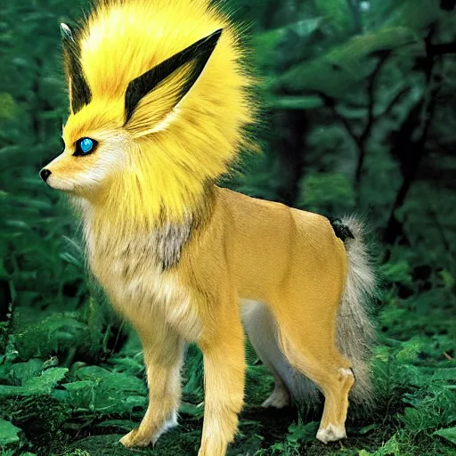 Image similar to national geographic professional photo of jolteon, award winning