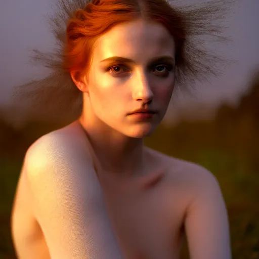 Image similar to photographic portrait of a stunningly beautiful renaissance emo female maiden in soft dreamy light at sunset, contemporary fashion shoot, by edward robert hughes, annie leibovitz and steve mccurry, david lazar, jimmy nelsson, breathtaking, 8 k resolution, extremely detailed, beautiful, establishing shot, artistic, hyperrealistic, beautiful face, octane render