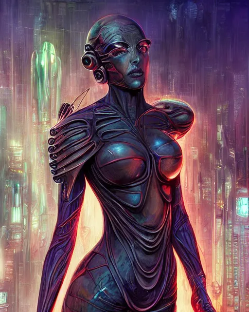 Image similar to cyberpunk superhero, by antonio j. manzanedo, giger, alex grey, android jones, wayne barlowe, philippe druillet, raymond swanland, cyril rolando, josephine wall, harumi hironaka, trending on artstation