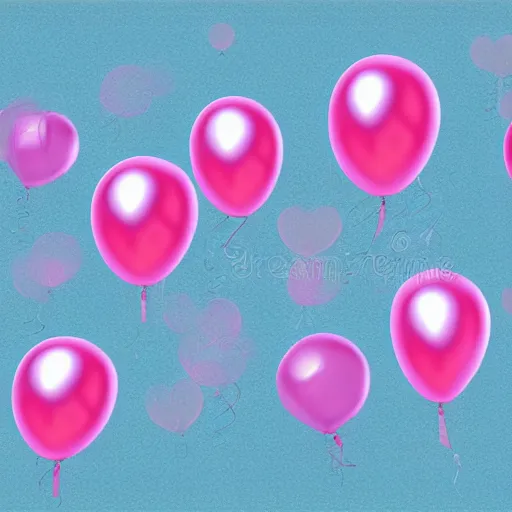 Prompt: bubbly balloons, thick bold digital illustration. simple.