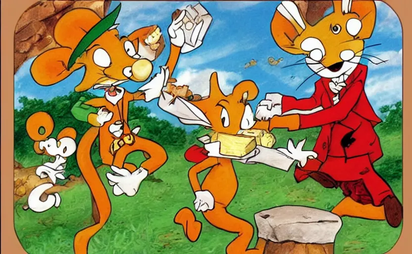 Image similar to “ geronimo stilton, on the cheese planet ”