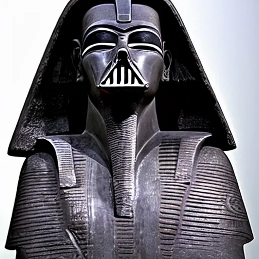 Prompt: Darth Fener Great faraon of Egypt sarcophagus