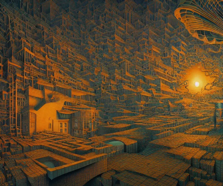 Image similar to hyper detailed 3d render like a Oil painting - the world is melting, by Jacek Yerka, Mariusz Lewandowski, Houdini algorithmic generative render, Abstract brush strokes, Masterpiece, Edward Hopper and James Gilleard, Zdzislaw Beksinski, Mark Ryden, Wolfgang Lettl, hints of Yayoi Kasuma, octane render, 8k