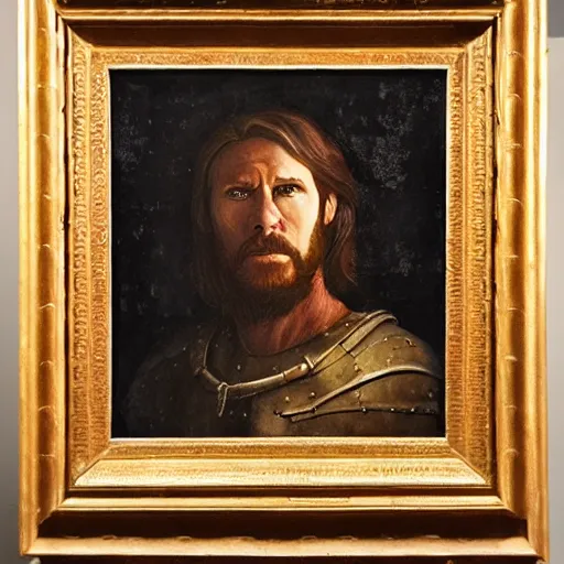 Image similar to Tom builder from pillars of the earth, medieval, kingsbridge, oil on canvas, dramatic, masterpiece, smooth, realistic, detailed, dramatic lighting,