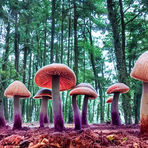 Prompt: a mushroom forest