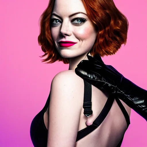 Prompt: Emma Stone as Catwoman, promo material, XF IQ4, 150MP, 50mm, F1.4, ISO 200, 1/160s, natural light, photoshopped, lightroom, photolab, Affinity Photo, PhotoDirector 365