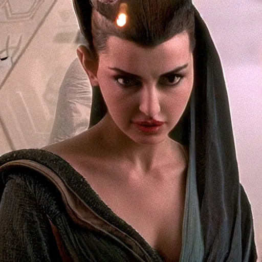 Image similar to monica bellucci playing padme amidala in star wars