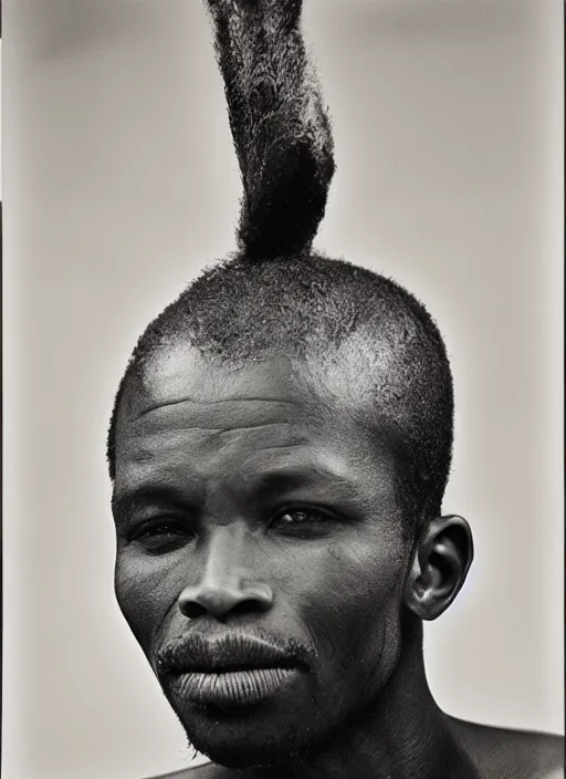 Image similar to a portrait of an african man by herb ritts