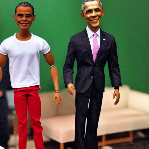 Prompt: Barack Obama as a Barbie doll