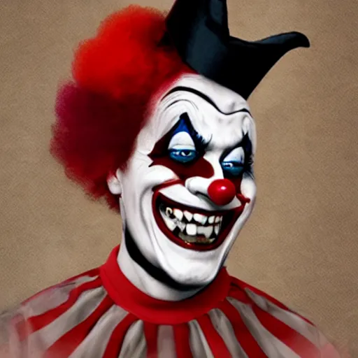 Image similar to evil clown