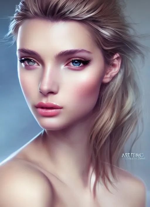 Image similar to a gorgeous female photo, professionally retouched, soft lighting, wearing a feather dress, realistic, smooth face, perfect eyes, wide angle, sharp focus on eyes, 8 k high definition, insanely detailed, intricate, elegant, art by artgerm and wlop