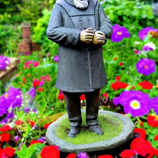 Prompt: Stephen fry as a garden gnome