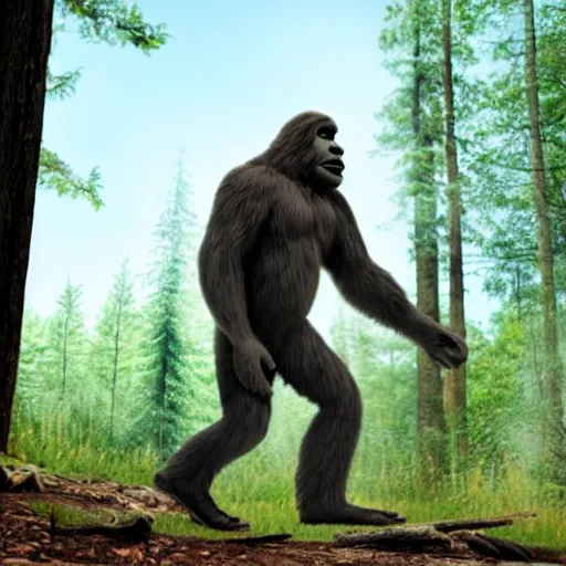 Image similar to bigfoot hunting a humans