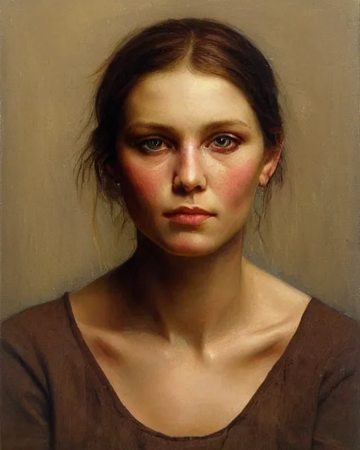 Prompt: realist portrait by andrey shishkin, highly detailed, oil on canvas