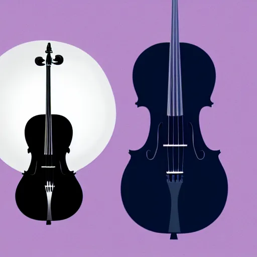 Prompt: a cello on a transparent background, vector art by ram chandra shukla, shutterstock, arabesque, photoillustration, rendered in maya, flat shading