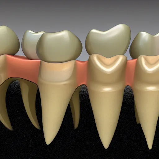 Image similar to poorly rendered 3 d set of teeth