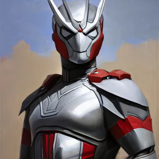 Image similar to greg manchess portrait painting of armored spiderman ultraman grey fox from metal gear cyborg gay japanese - american hybrid as overwatch character, medium shot, asymmetrical, profile picture, organic painting, sunny day, matte painting, bold shapes, hard edges, street art, trending on artstation, by huang guangjian and ail elvgren and sachin teng