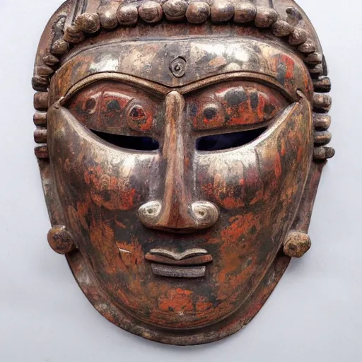 Prompt: a very detailed and beautiful chinese style ancient mask, realistic photo