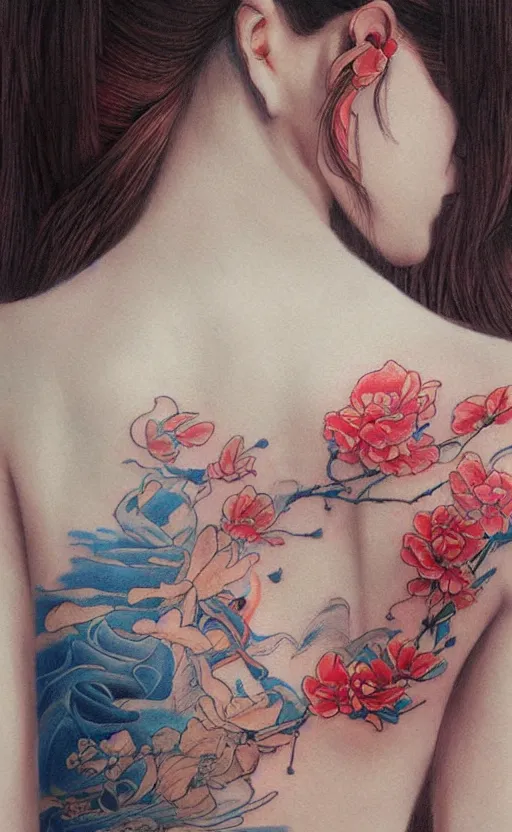 Image similar to Colour Tattoo old chines painting , by WLOP, Rossdraws, James Jean