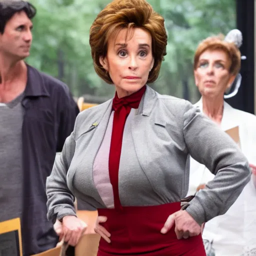 Prompt: Ash Williams as Judge Judy