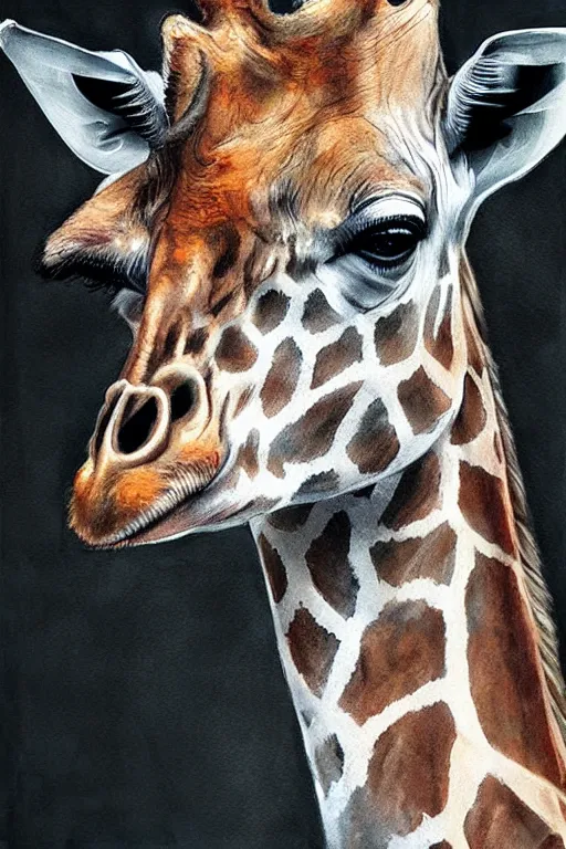 Prompt: giraffe, agnes cecile, beautiful