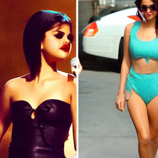 Image similar to selena gomez with a sardine body, seafood, fish