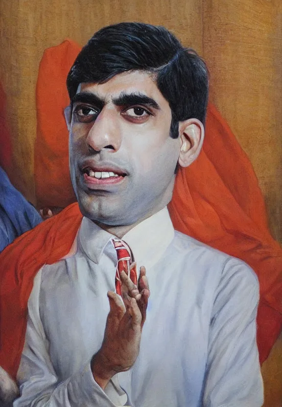 Prompt: rishi sunak in the political afterlife, rishi sunak ghost, oil painting by James gurney